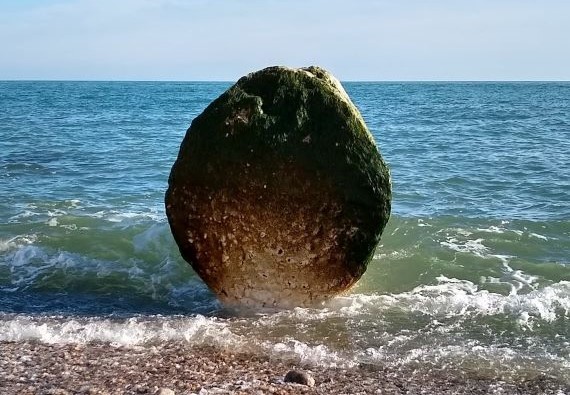 Rock in sea